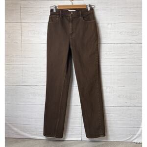 Abercrombie & Fitch Jeans Womens SZ 26/2R Brown The 90s Straight Ultra Rise